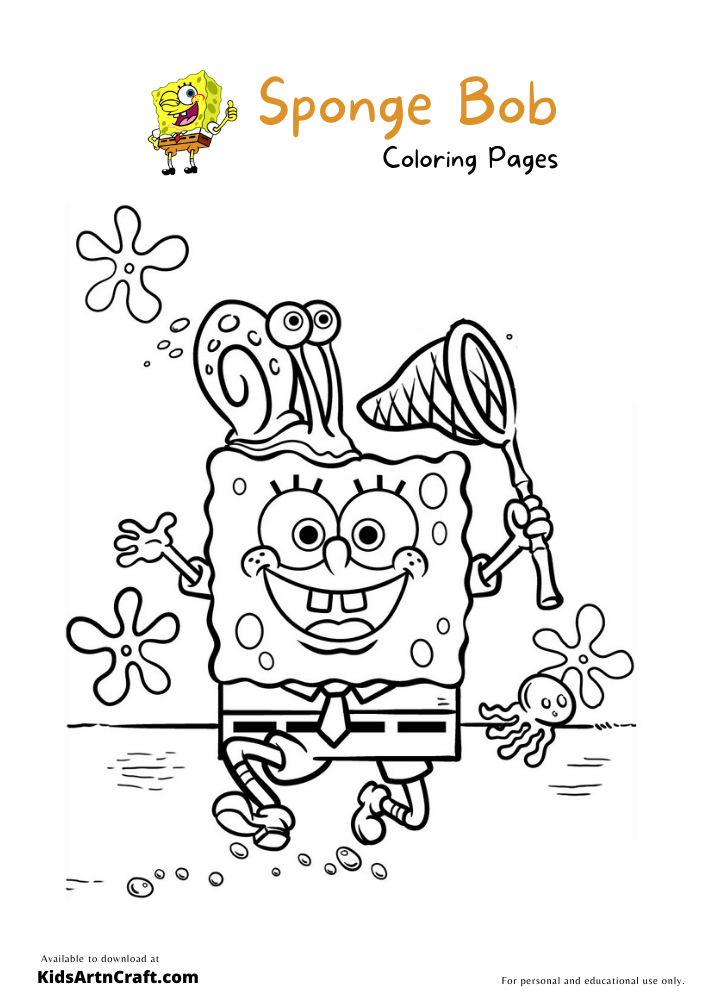 Sponge Bob Coloring Pages For Kids