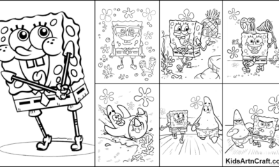 Sponge Bob Coloring Pages For Kids – Free Printables