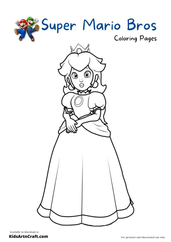 Super Mario Bros Coloring Pages For Kids