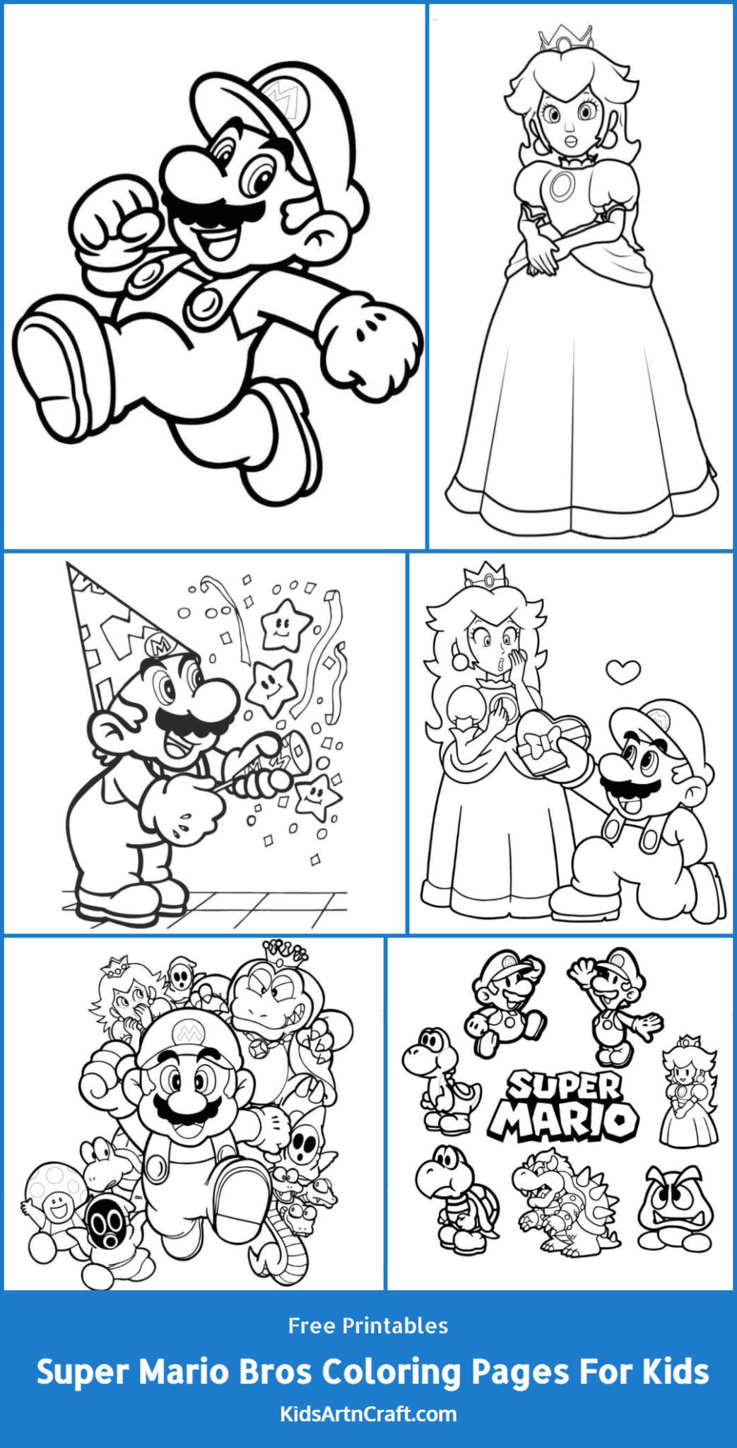 Super Mario Bros Coloring Pages For Kids – Free Printables - Kids Art ...