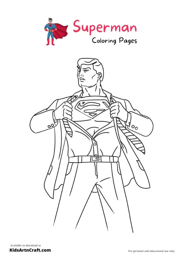 Superman Coloring Pages For Kids