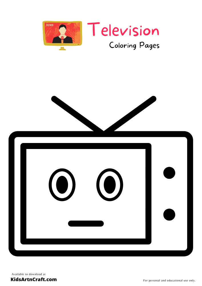 Television Coloring Pages For Kids – Free Printables