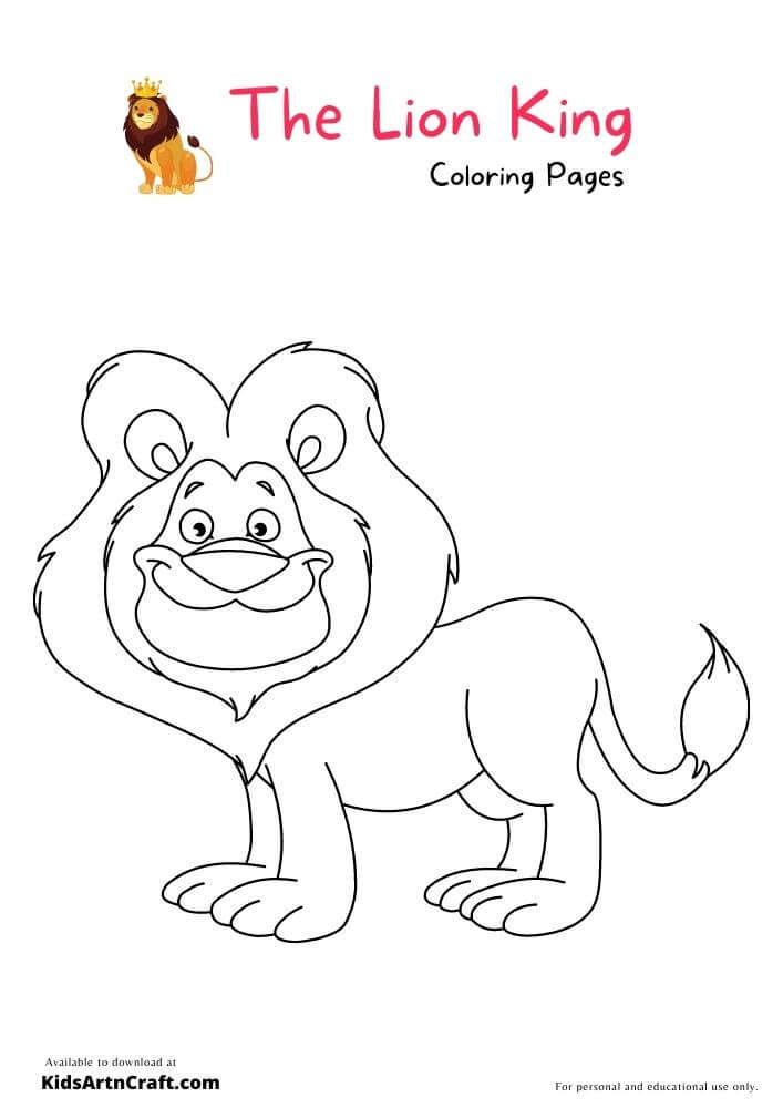 The Lion King Coloring Pages For Kids – Free Printables