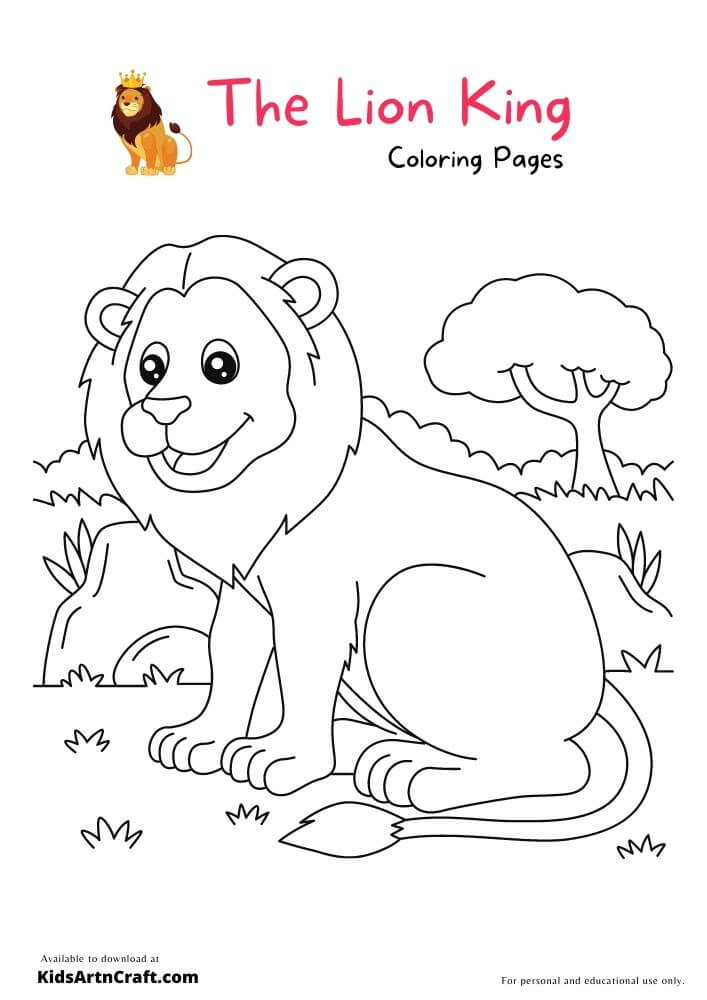 The Lion King Coloring Pages For Kids – Free Printables