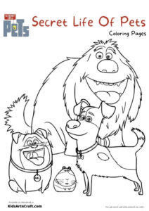 The Secret Life Of Pets Coloring Pages For Kids – Free Printables ...