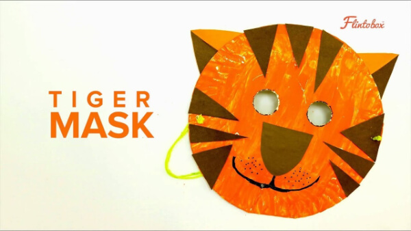 Tiger Face Mask Craft With Paper Plate For Kids