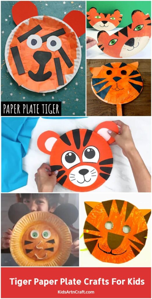 Tiger Paper Plate Crafts for Kids - Kids Art & Craft