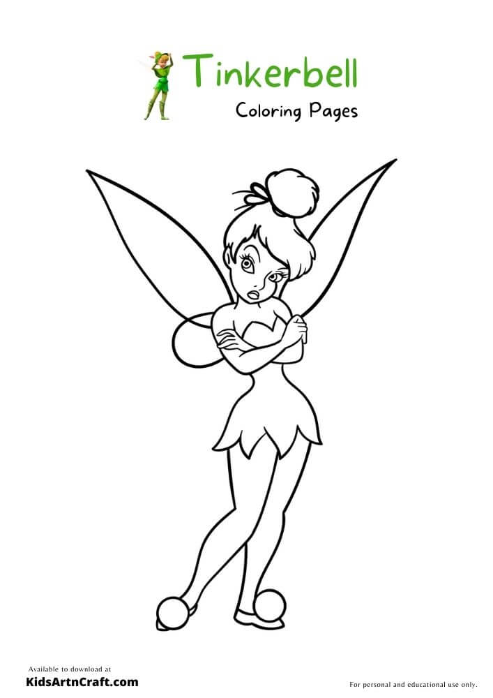 Tinkerbell Coloring Pages For Kids – Free Printables