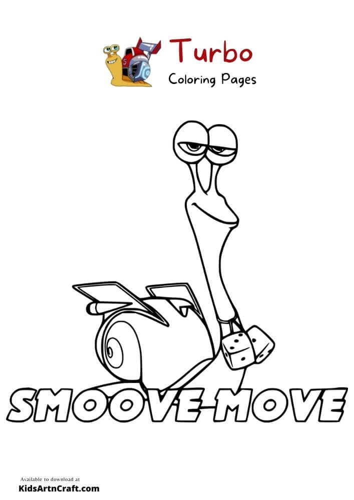 Turbo Coloring Pages For Kids