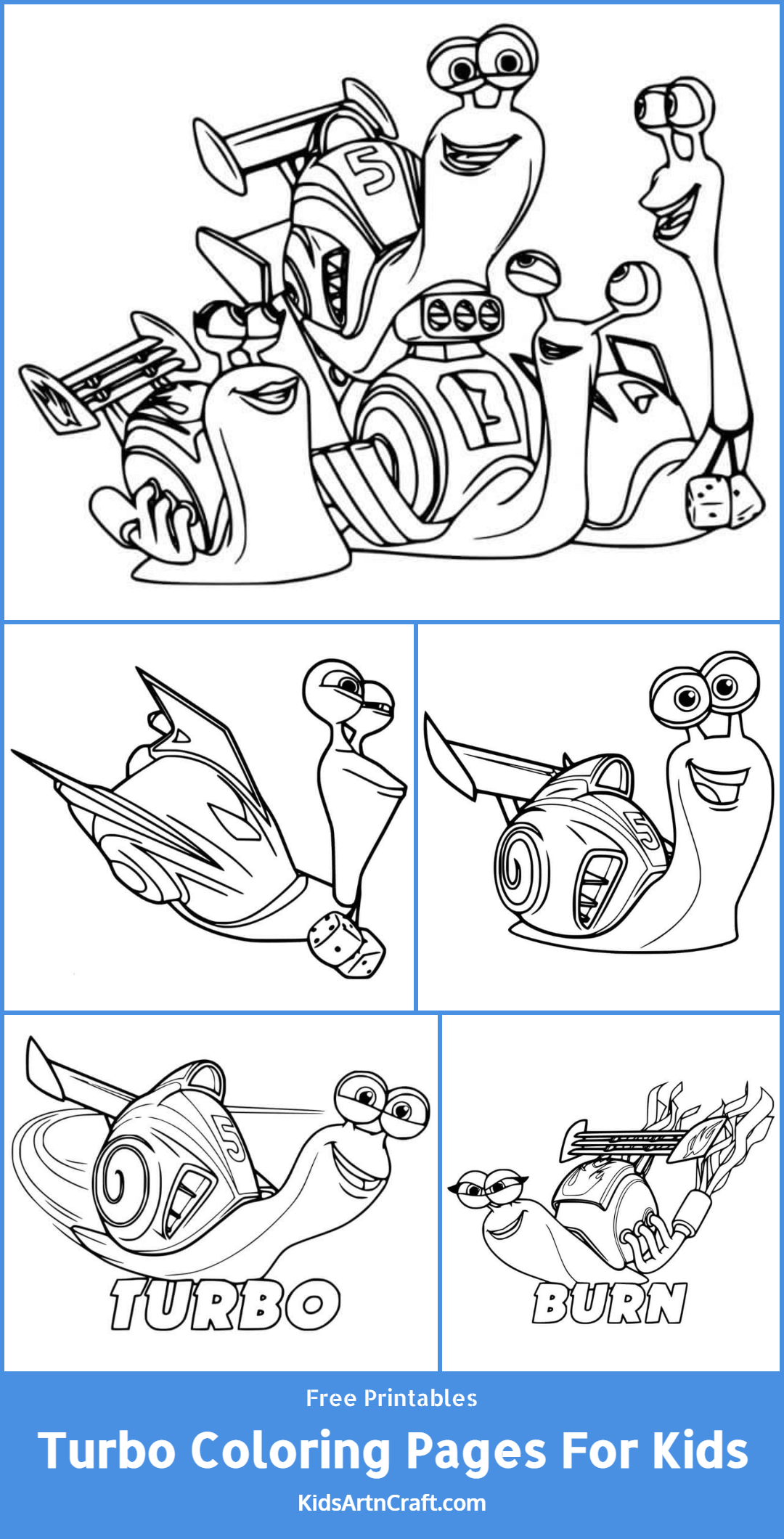 Turbo Coloring Pages For Kids – Free Printables