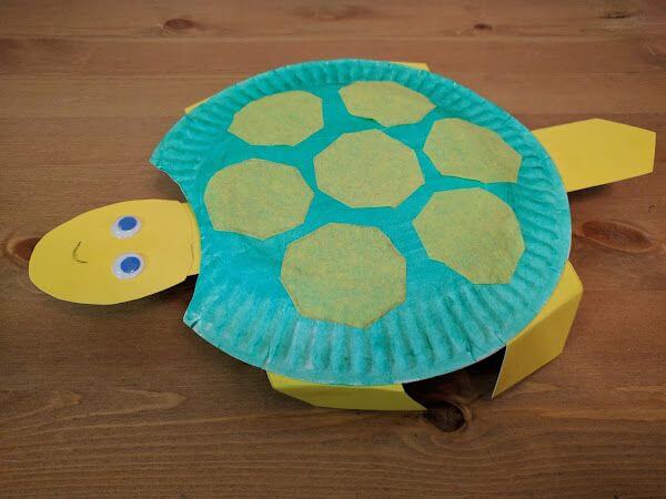 Turtle Craft With Paper Plate And Construction Paper