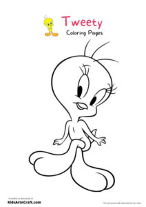 Tweety Coloring Pages For Kids – Free Printables - Kids Art &amp; Craft