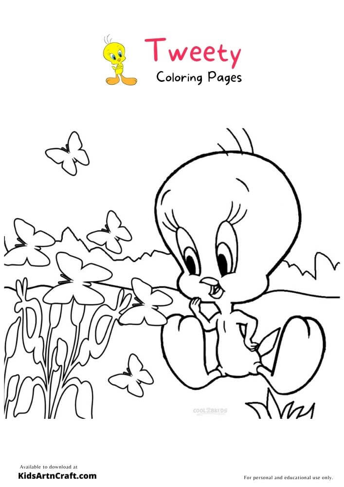 Tweety Coloring Pages For Kids – Free Printables