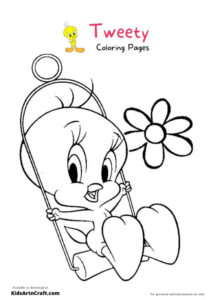 Tweety Coloring Pages For Kids – Free Printables - Kids Art & Craft