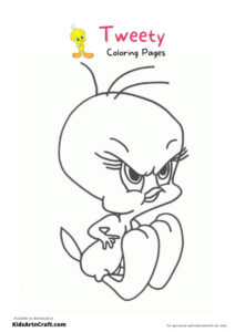 Tweety Coloring Pages For Kids – Free Printables - Kids Art & Craft