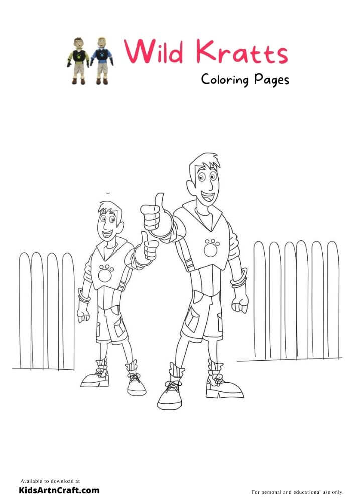 Wild Kratts Coloring Pages For Kids – Free Printables
