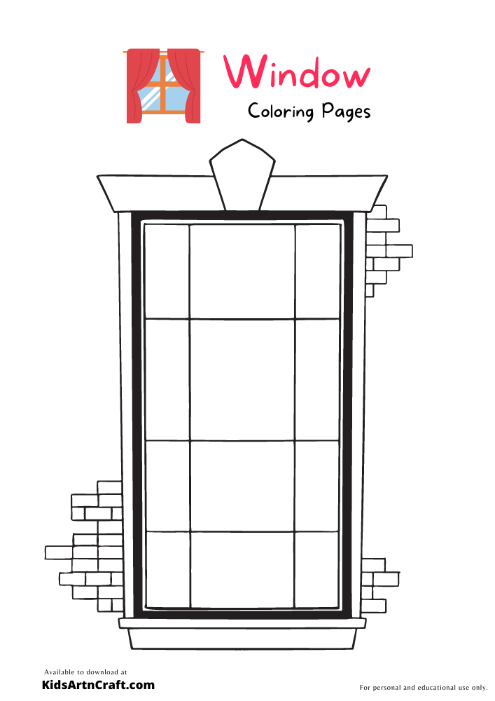 Window Coloring Pages For Kids – Free Printables