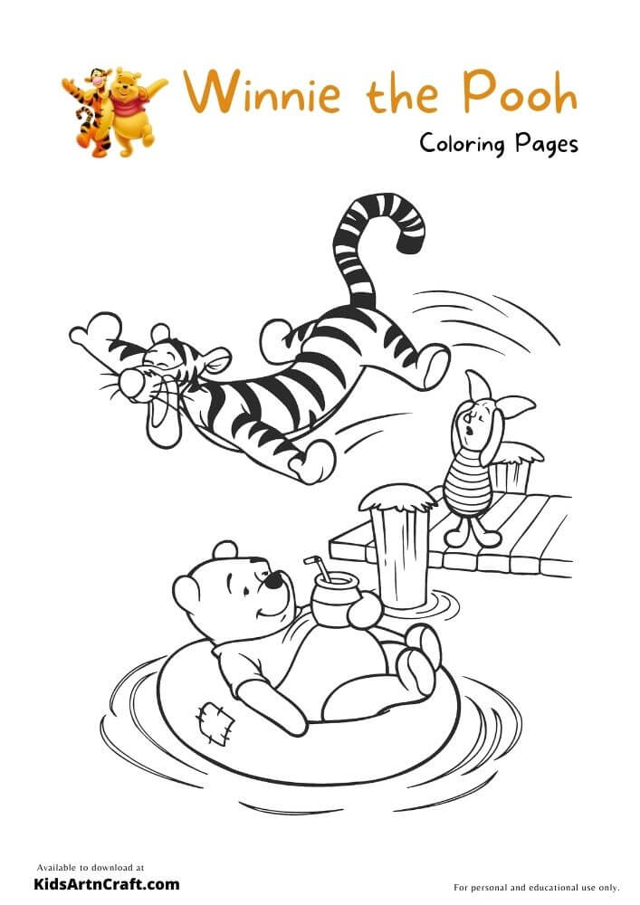 Winnie the Pooh Coloring Pages For Kids