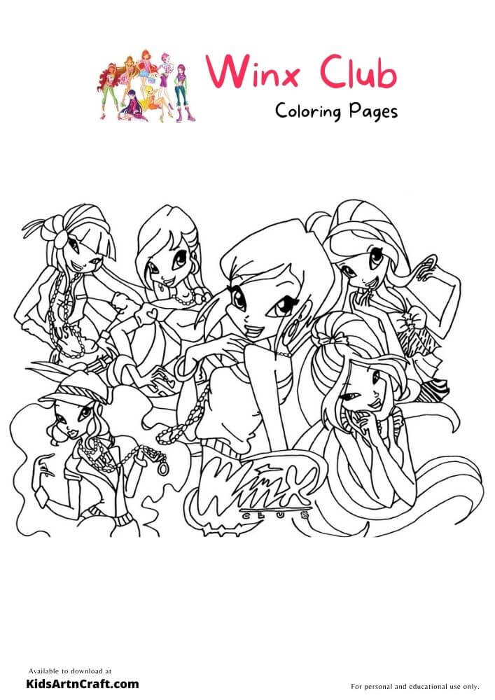 Winx Club Coloring Pages For Kids