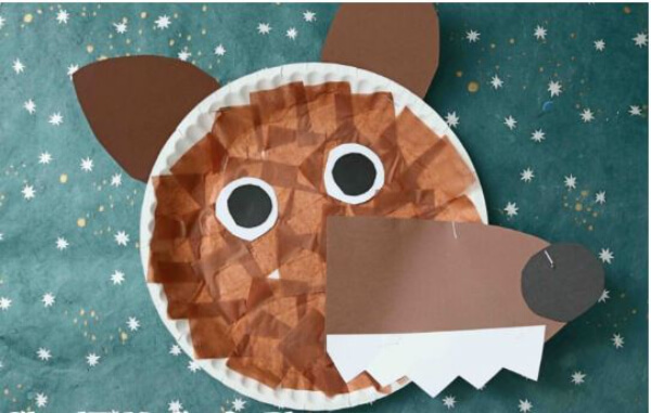 Wolf Paper Plate Craft For Kids