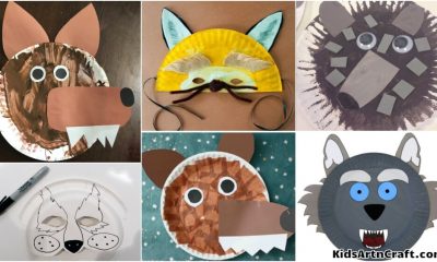 Wolf Paper Plate Crafts For Kids
