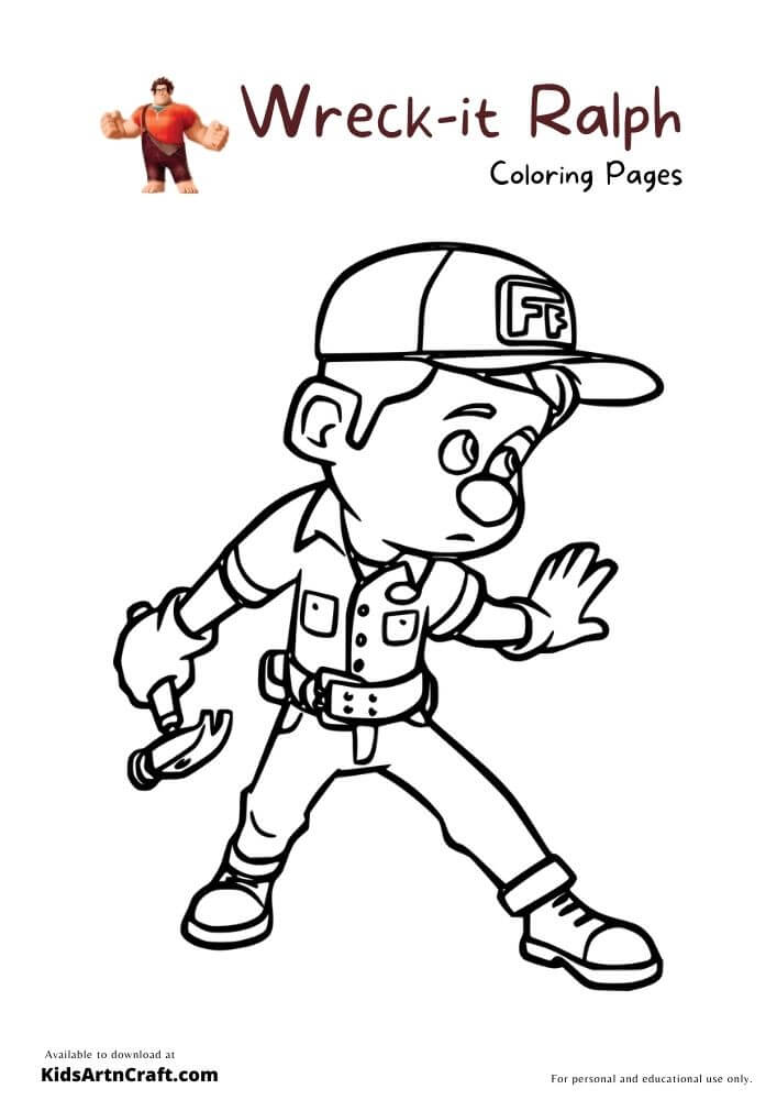 Wreck-it Ralph Coloring Pages For Kids