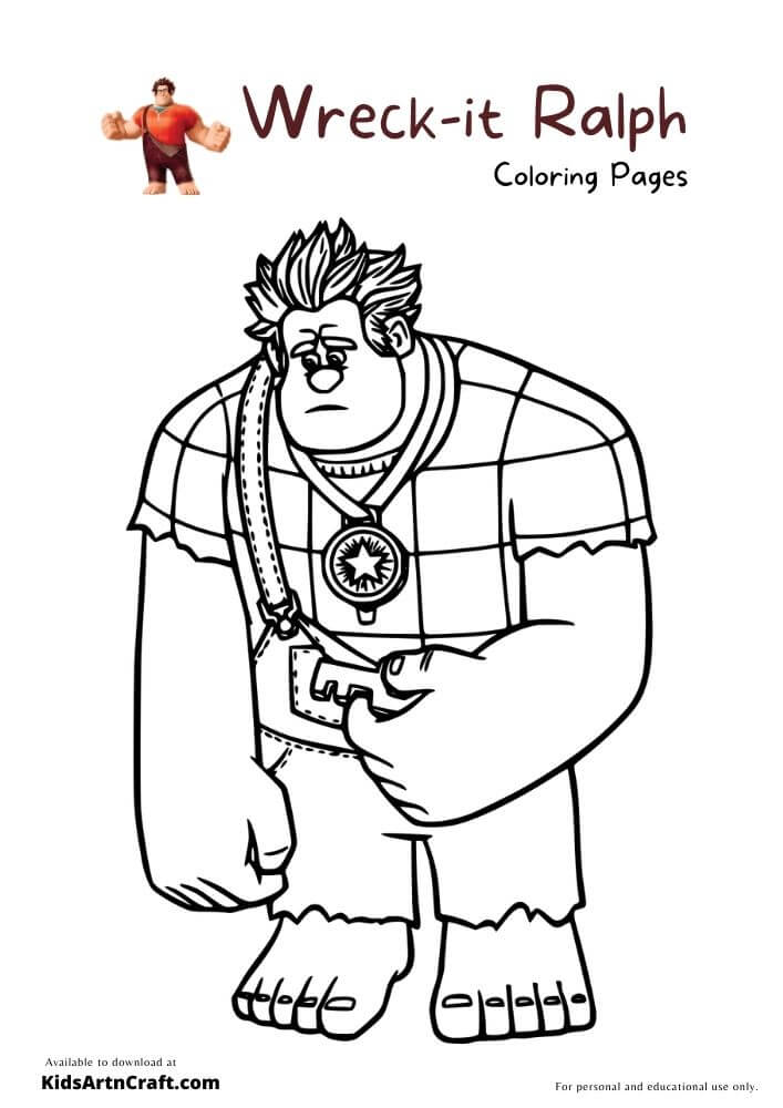 Wreck-it Ralph Coloring Pages For Kids