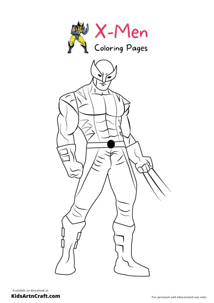 X-Men Coloring Pages For Kids – Free Printables
