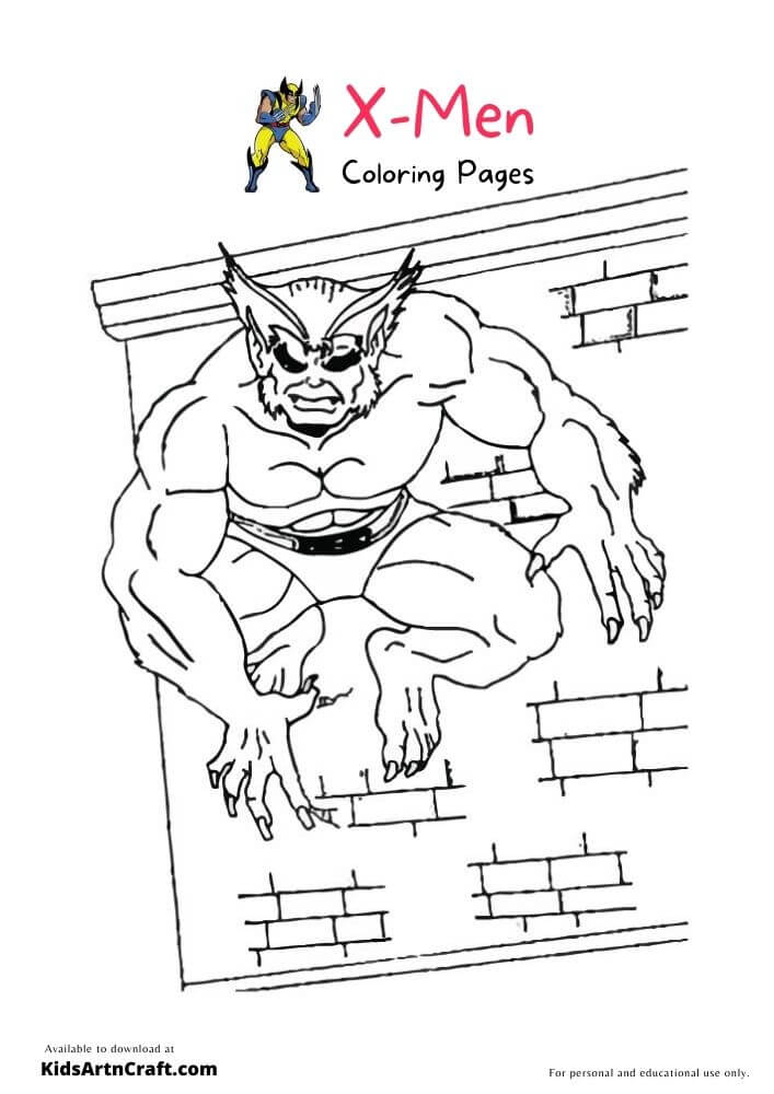 X-Men Coloring Pages For Kids – Free Printables