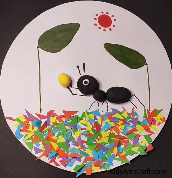 3D Ant Craft Using Clay & Paper Pieces