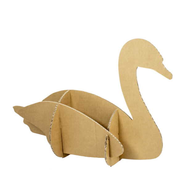 3D Cardboard Swan Craft For Kids