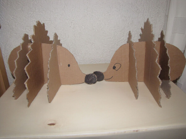 3D Hedgehog Cardboard Craft For Kids