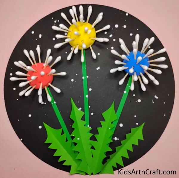 beautiful-clay-crafts-for-kids Cotton Swab Flower