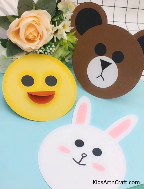 Bear, Duck & Bunny Paper Craft For Kids