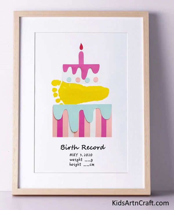 Birth Record Frame Craft Idea For Kids