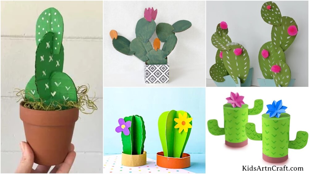 Cactus Day Cardboard Crafts for Kids