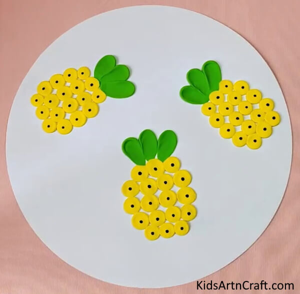 beautiful-clay-crafts-for-kids pineapple