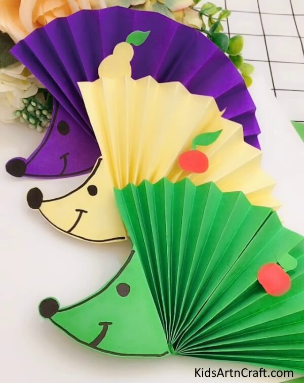 Hedgehog Folding Paper Craft DIY Simple Paper Crafts To Make At Home 