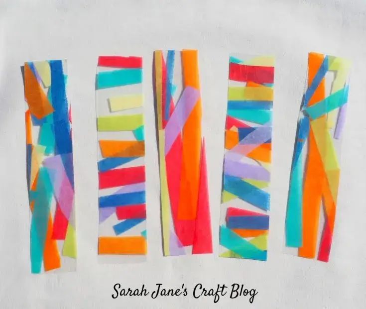 Simple To Make A laminated Tissue Paper Bookmarks For Kids