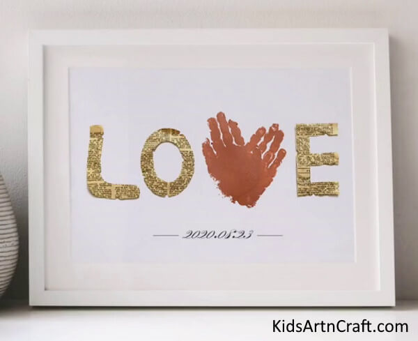 Love Handprint Paper Craft Simple Craft Ideas For School Project 