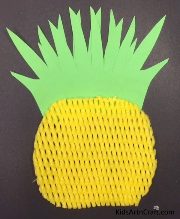 Pineapple Art & Craft School Project Using Foam Net
