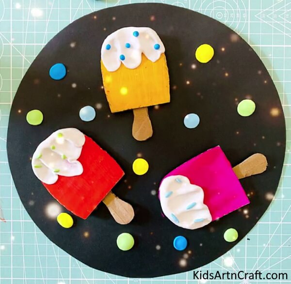 Popsicle Paper Art & Craft Using With Clay
