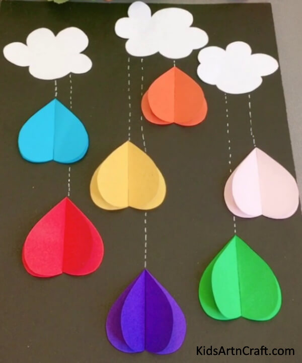 Rain Cloud Colorful Paper Craft