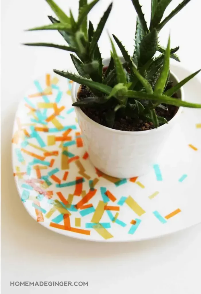 DIY Tissue Paper Confetti Plate Crafts Ideas For Toddlers DIY Tissue Paper Craft Ideas