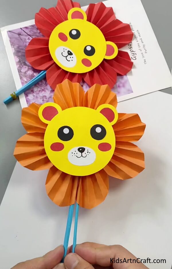 Yellow Bear Girly Paper Craft Easy Animal Paper Craft Ideas For Kids 
