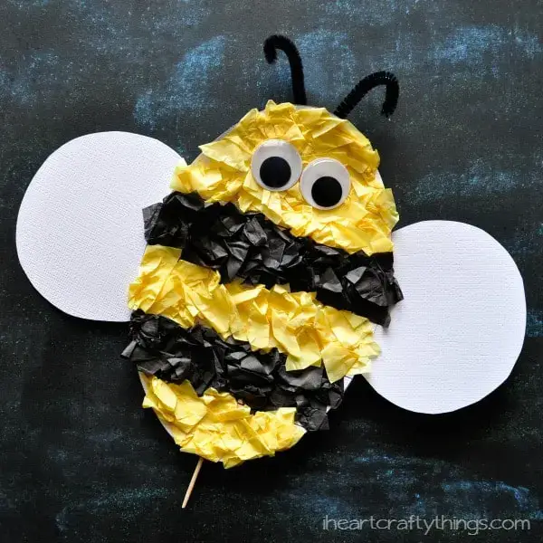 A Honey Bee Tissue Paper Craft For Kids DIY Tissue Paper Craft Ideas