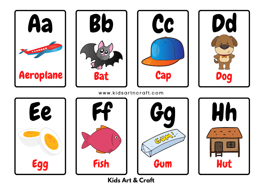 A to Z Alphabet Flashcards