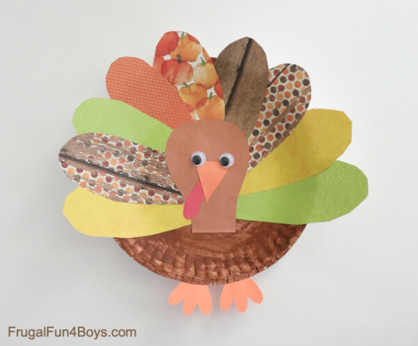 Adorable Turkey Craft With Paper Plate For Kids
