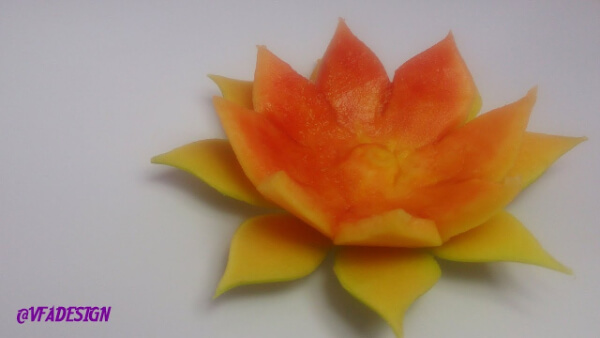 Papaya Crafts & Activities for Kids Amazing Papaya Fruit Art & Craft In Lotus Shape