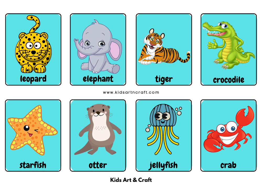 Animals Flashcards For Toddlers